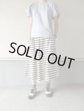 STAMP AND DIARY　ジャージ  Wide Pants　シロ×コン