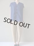 NO CONTROL AIR　コットンリネンラフボイルフレンチスリーブシャツ　Ink Blue