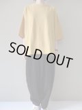 FIRMUM　16/-レーヨン混ネップ天竺ワイドプルオーバー　CHROME YELLOW