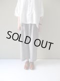 STAMP AND DIARY　60ハイカウントプレミアムリネンウエストタックワイドパンツ91cm丈　千鳥