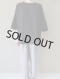  FIRMUM　16/-レーヨン混ネップ天竺ワイドプルオーバー　BLACK