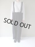 FIRMUM　8/-コットン高密度ヘビートリコチンストラップパンツ　NAVY