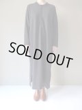 FIRMUM　ウルグアイウールダブルジャガードワンピース　DARK GREY TOP