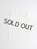 NO CONTROL AIR　強撚コットンニットジョーゼット5分袖プルオーバー　Off White