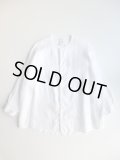 NO CONTROL AIR　80/-平織リネンクルーネックシャツ　White