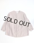 NO CONTROL AIR　80/-平織リネンクルーネックシャツ　Smoke Pink