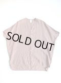 NO CONTROL AIR　80/-平織リネンVネックシャツ　Smoke Pink