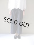 STAMP AND DIARY　スーピマコットン60/2ギャバクリアカットウエストタックワイドパンツ91cm丈　コン
