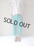 nooy　コットン細ツイル製品染めラップドパンツ　green