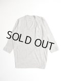 FIRMUM　トルファンコットンアムンゼン調ニット8分袖プルオーバー　GREY TOP