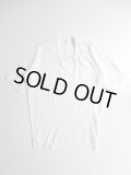 FIRMUM　トルファンコットンアムンゼン調ニット半袖プルオーバー　WHITE