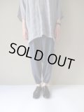 NO CONTROL AIR　トップポリエステルツイルシュリンク裾ゴムパンツ　Navy top