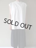  FIRMUM　16/-レーヨン混ネップ天竺ノースリーブプルオーバー　OFF WHITE