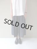 FIRMUM　リネンレーヨンライトシャンブレーワイドパンツ　NAVY