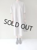 atelier naruse　コットンリネンシルクフォーマルワンピース　グレイ