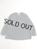 NO CONTROL AIR　コットン100/2コーマ高密ノーカラーシャツ　Navy