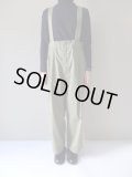 FIRMUM　16/- ムラ綿糸サテンサスペンダーパンツ　OLIVE