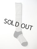 FIRMUM　3/72 17.5μウールソックス(1)　BK（HEEL,TOE）×WHITE