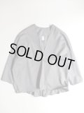 NO CONTROL AIR　ウールポリエステルストレッチカルゼブルゾン　Off White&Black