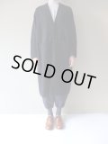 FIRMUM　ウールコットンクォーター接結ダブルフェイスニットバックカラーコート　NAVY