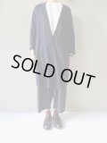 NO CONTROL AIR　2/80 120'sウールプレーンガーゼシャツコート　Navy