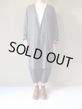 NO CONTROL AIR　2/80 120'sウールプレーンガーゼシャツコート　Dark Grey top
