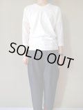 tannossa　オーガニックコットン長袖プルオーバー　WHITE