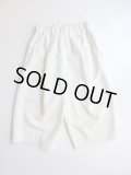 NO CONTROL AIR　マカロニポリエステル・タッサー8分丈ワイドパンツ　Off White