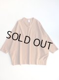 NO CONTROL AIR　強撚コットン・ニットジョーゼットドルマンスリーブプルオーバー　Burnt Orange