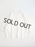 NO CONTROL AIR　強撚コットン・ニットジョーゼットドルマンスリーブプルオーバー　Off White