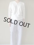 tannossa　オーガニックコットンヘンリーネックT　WHITE