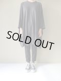 FIRMUM　16/-レーヨン混ネップ天竺ビッグシルエットプルオーバー【AR_FR123TF】　SLATE GREY