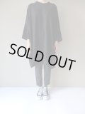 FIRMUM　16/-レーヨン混ネップ天竺ビッグシルエットプルオーバー【AR_FR123TF】　BLACK