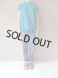 tannossa　コットンボトルネックTシャツ　TURQUOIS