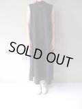 GALERIE TISSU　リプリーブリネン混モックネックOP　クロ