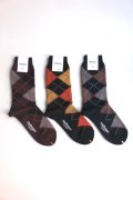 Hoffmann　コットンアーガイル柄ソックス