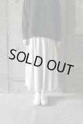 NO CONTROL AIR　アセテート＆ポリエステル・ライトクレープダブルクロスタックスカート　Moon Grey