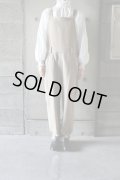 atelier naruse　コットンフラックスウールサロペットパンツ　ベイジュ