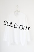 NO CONTROL AIR　ポリエステルミディアムニットジョーゼット長袖プルオーバー【TA_NC041TF】　Off White