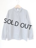 NO CONTROL AIR　TC・メランジブロード袖口ギャザーシャツ【TA_NC055SF】Cloud Blue top