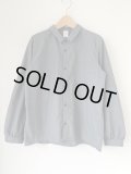  NO CONTROL AIR　TC・メランジブロード袖口ギャザーシャツ【TA_NC055SF】Cloud Grey top