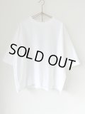 FIRMUM　32/2超長綿・ペールタイト天竺オーバーサイズ6分袖プルオーバー【TA_FR123T6】　OFF WHITE