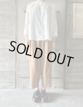  NO CONTROL AIR　ポリエステル＆ラミー ポプリン ノーカラーシャツ【TA_NC103SF】Off White