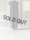  GALERIE TISSU　エーゲ海オーガニック天竺 タックスリーブOP　クロ