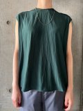  ● NO CONTROL AIR　割繊糸ポリエステル・チャイニーズクレープノースリーブプルオーバー【AR_NC194PO】　Bottle Green