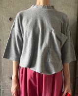  【30%OFF】TISSU　ダンシングパイルモックネックTシャツ　TOPグレー