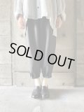  NO CONTROL AIR　プランプポリエステル・ダブルクロス 裾タックパンツ 【TG_NC0407PF】Dark Grey