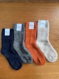 Hoffmann　ウール＆コットンゴムなしパイルローゲージソックス