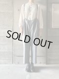 NO CONTROL AIR　梳毛ウール＆ポリエステル・ミディアムツイル2タックサロペット【TG_NC0706OO】Grey top