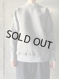 atelier naruse　裏毛コットンモックネックスウェット【na-S07004】杢グレイ